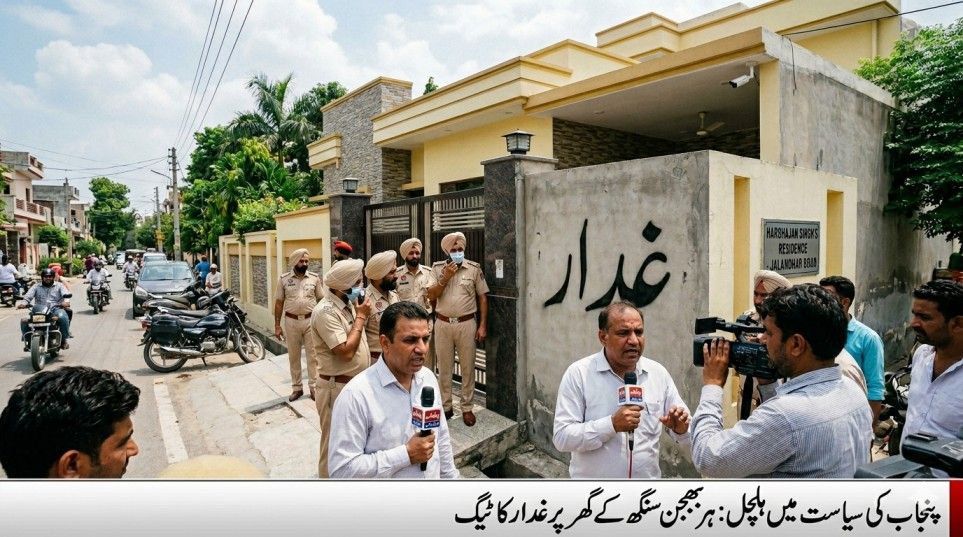 ہر بھجن سنگھ کے گھر پر ‘غدار’ لکھا گیا، پنجاب سیاست میں ہنگامہ تیز