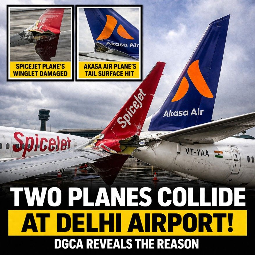 دہلی ایئرپورٹ پر دو طیارے ٹکرا گئے، ڈی جی سی اے نے وجہ بتا دی